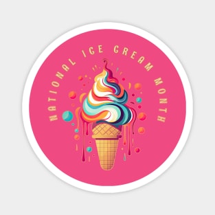 National Ice Cream Month Ice Cream Cone Magnet